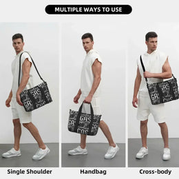 Hot Rods Motorcycles Racing Gas Monkeys Garage Beach Travel Bag  Tote Bags for Gym Sport Women Shopping Duffle Shoulder Bag