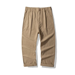 American Vintage OG-107 Trousers for Men 100% Cotton Washed Sateen Heavyweight Workwear Cargo Pants "Bread Loaf" Fatigue Pants