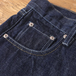 Selvedgejeans herr – mörkblå bomullsdenim