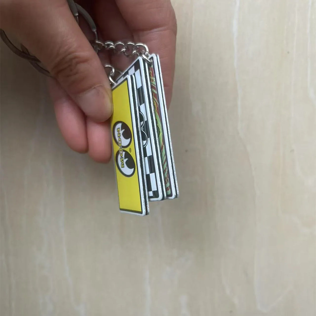 Motor Motorcycle Keychain Moon Mooneyes Rat Fink Ratfink Bag charms Metal Key Chain Ring Keychains for man