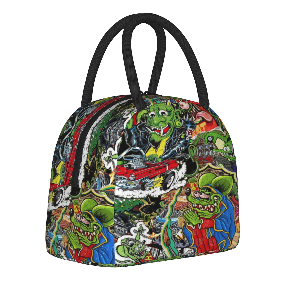 Rat Fink Accessories Insulated Lunch Bag For Outdoor  Food Storage Bag Reusable Thermal Cooler Bento Box
