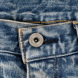 Amekaji Lightweight American Vintage Red Selvedge Distressed Washed Slim Straight Commuter Denim Jeans for Men