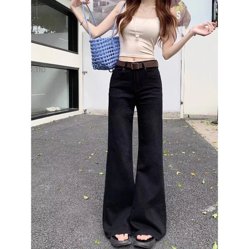 High Waist Bell Bottom Jeans Women's Spring Autumn 2026 New Fashion Sexy Slimming Ladies Flared Pants Casual Style