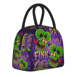 Rat Fink Accessories Insulated Lunch Bag For Outdoor  Food Storage Bag Reusable Thermal Cooler Bento Box