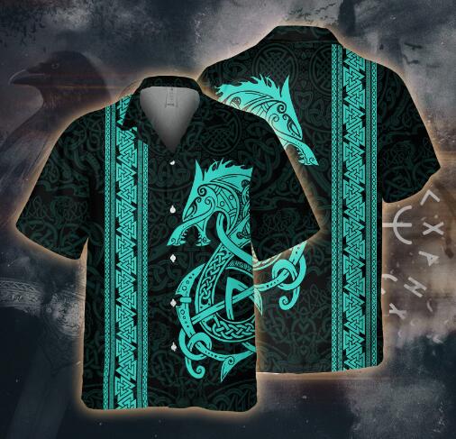 Fenrir's Fury Hawaii Shirt - Fashionable Oversized Shirt
