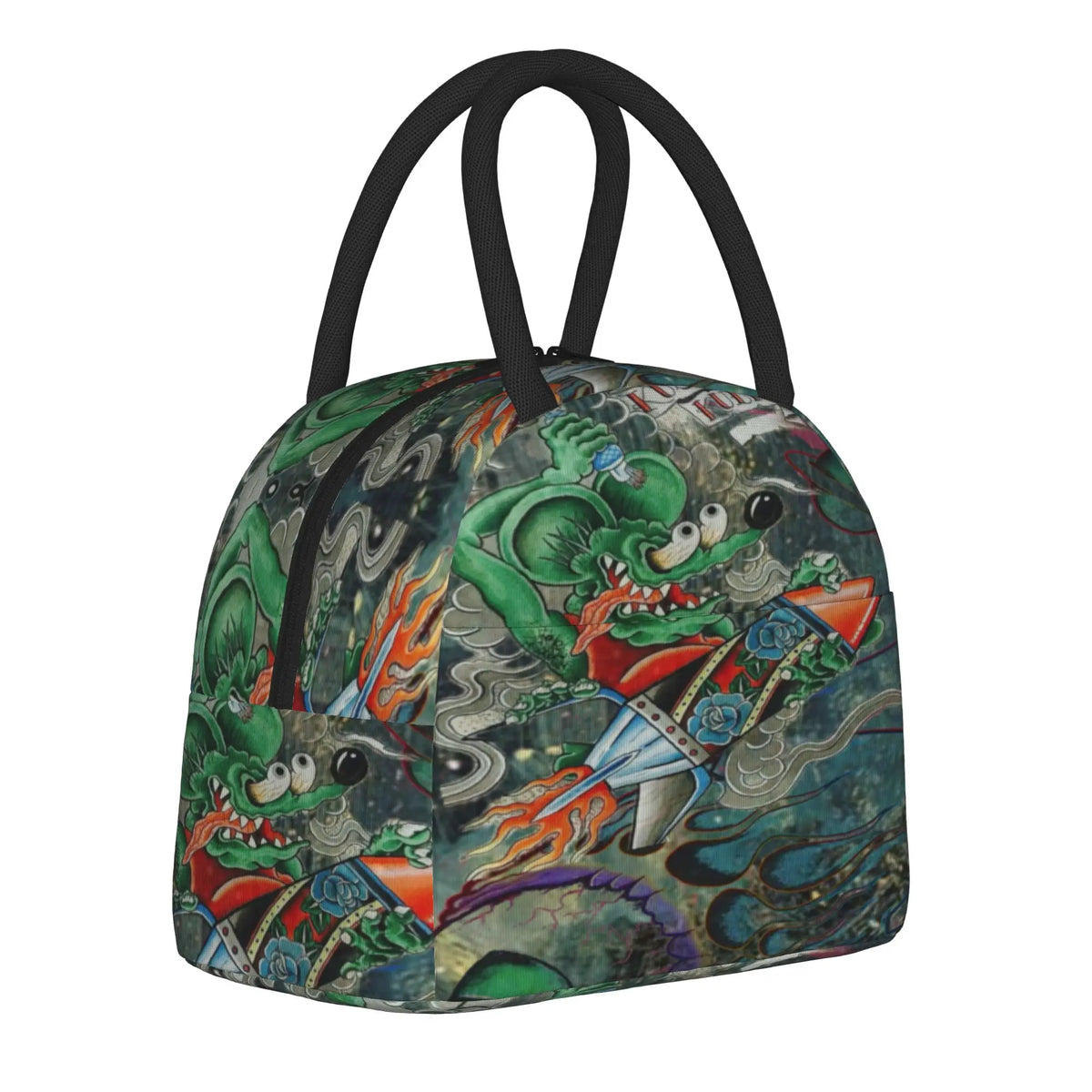 Rat Fink Accessories Insulated Lunch Bag For Outdoor  Food Storage Bag Reusable Thermal Cooler Bento Box