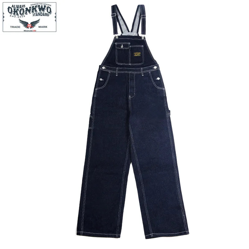 Raw Denim Bib Overalls
