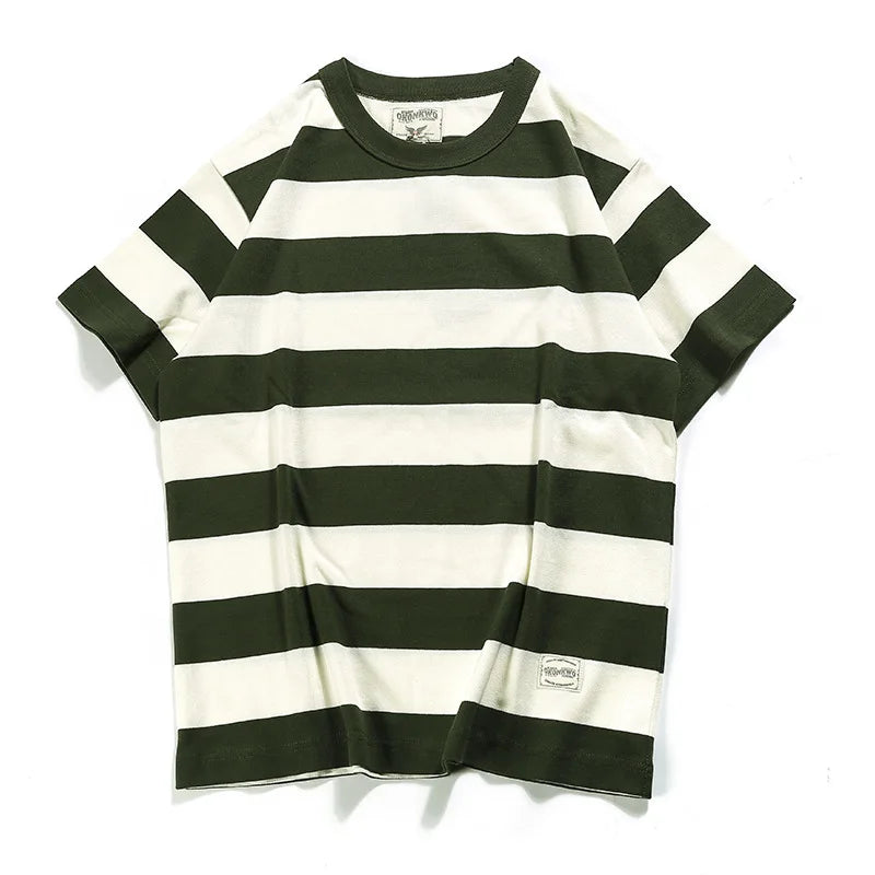 Khaki Prisoner Stripe T-shirt