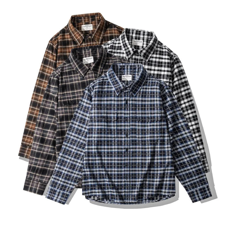 Brushed Plaid Work Shirt
