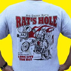 Rat's Hole Ash 1969 Tuff Ash Shirt Vintage Art Rat Fink Big Daddy Rat cotton