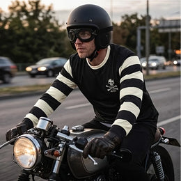 Fashion Outdoor Off-Road Style Black Striped Racing Suit Long-Sleeve T-Shirt Quick-Dry Thin Bike Downhill Casual Cycling Apparel