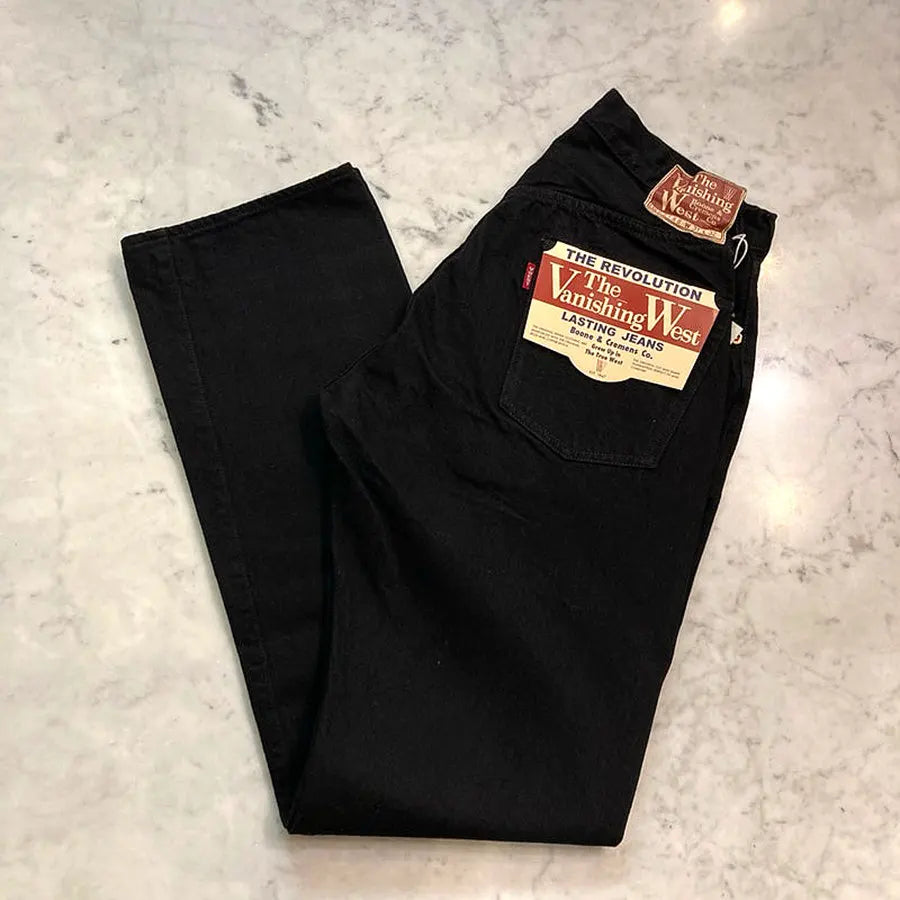 FREEWHEELERS & CO Lot 601 14oz Red Ear Black 1951s Jeans