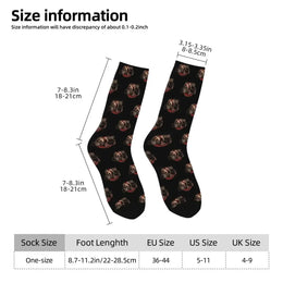 Rockabilly Hot Rod Pin Up Socks Harajuku Sweat Absorbing Stockings All Season Long Socks for Unisex Valentine's Day Gifts