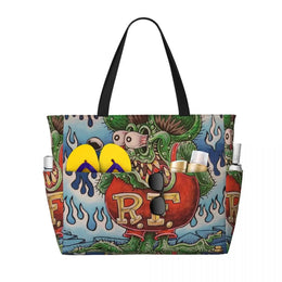 Rat Fink Beach Tote Bag Sport Gym Yoga Duffle Large Tote Bag Women Travel Bag Fitness bag
