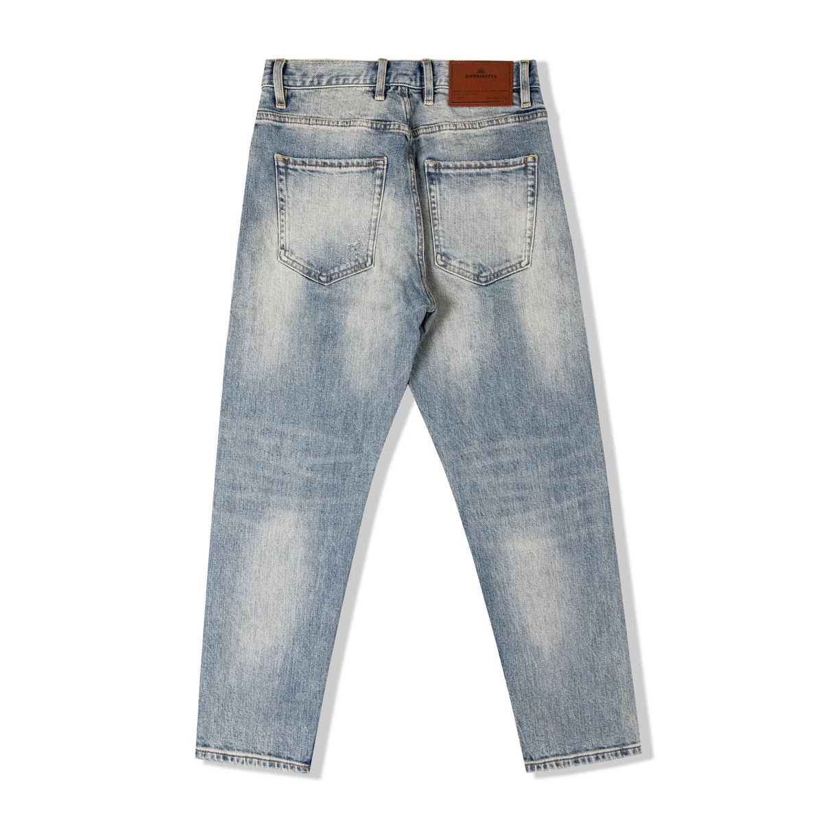 Amekaji Lightweight American Vintage Red Selvedge Distressed Washed Slim Straight Commuter Denim Jeans for Men