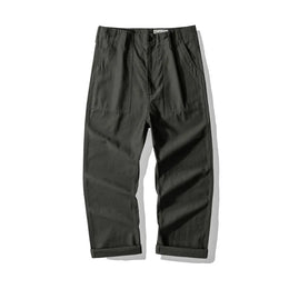 American Vintage OG-107 Trousers for Men 100% Cotton Washed Sateen Heavyweight Workwear Cargo Pants "Bread Loaf" Fatigue Pants
