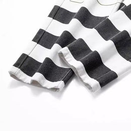 16 oz Striped Overalls i Canvas