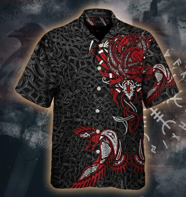 Celtic Dragon 3D Printed Men's Hawaii Shirt (Single)