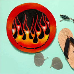 1pcs Classic Hot Rod Flame Red Orange Black Fire Pattern Unisex Printed Fisherman Hat Stylish Hat with Fun Personalty