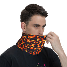 Red Flame Spandex Bandana  Fashion Balaclava Summer Riding Fishing Protection Cycling Mask Breathable Tactical Mask