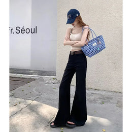 High Waist Bell Bottom Jeans Women's Spring Autumn 2026 New Fashion Sexy Slimming Ladies Flared Pants Casual Style