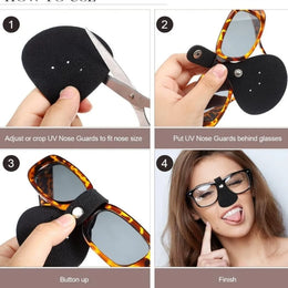 Creative Nose Protector for Sunglasses Anti Sun Soothing Sun Protection Nose Guard PU Leather Portable UV Cut Nose Patch Summer