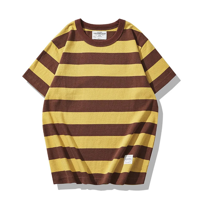 Khaki Prisoner Stripe T-shirt