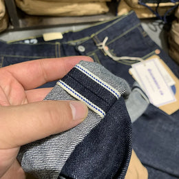 15oz Japanese Raw Blue Selvedge Denim Washed Jeans for Men Amekaji Vintage Casual Pants 100% Cotton Loose Straight-Leg Trousers