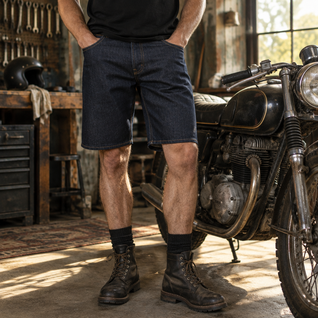 Railway Denim Shorts