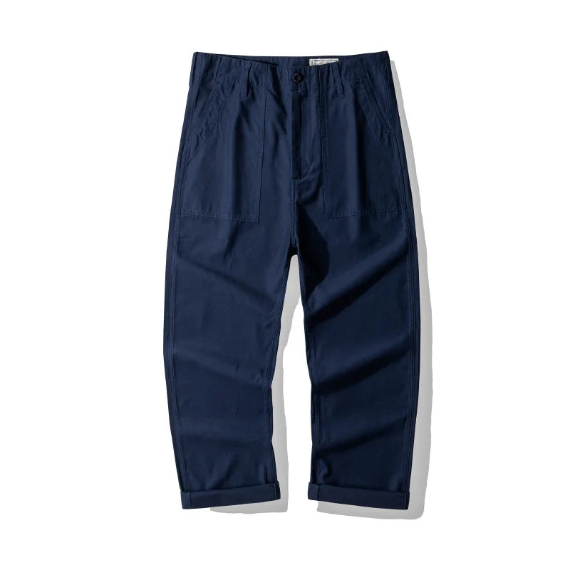 American Vintage OG-107 Trousers for Men 100% Cotton Washed Sateen Heavyweight Workwear Cargo Pants "Bread Loaf" Fatigue Pants