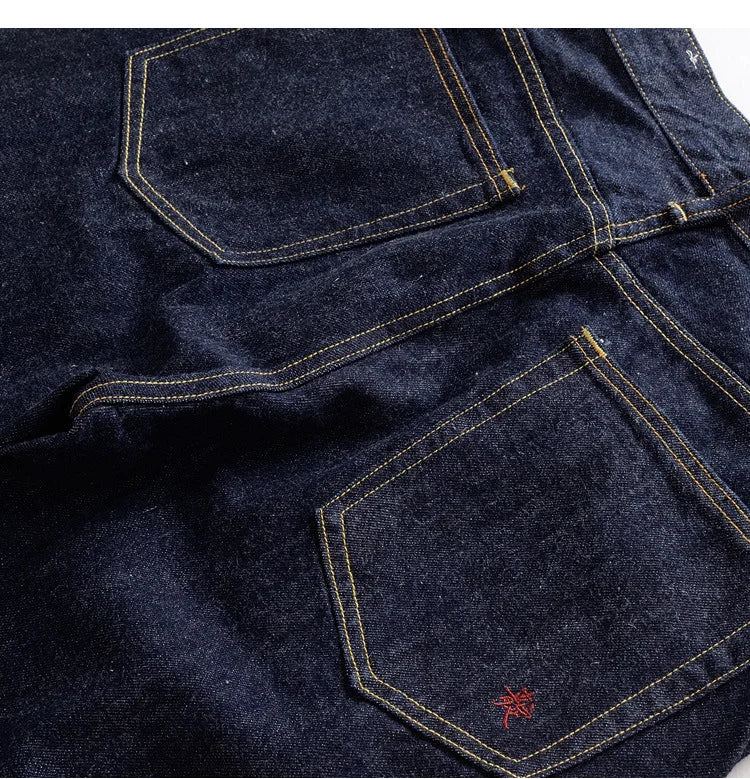 Selvedgejeans herr – mörkblå retrodenim