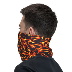 Red Flame Spandex Bandana  Fashion Balaclava Summer Riding Fishing Protection Cycling Mask Breathable Tactical Mask