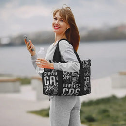 Hot Rods Motorcycles Racing Gas Monkeys Garage Beach Travel Bag  Tote Bags for Gym Sport Women Shopping Duffle Shoulder Bag
