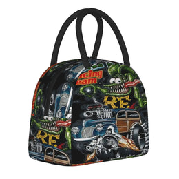 Rat Fink Accessories Insulated Lunch Bag For Outdoor  Food Storage Bag Reusable Thermal Cooler Bento Box