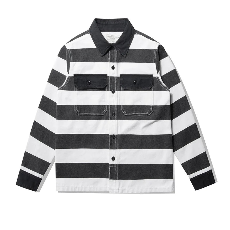 16 oz Prisoner Stripe Jacka