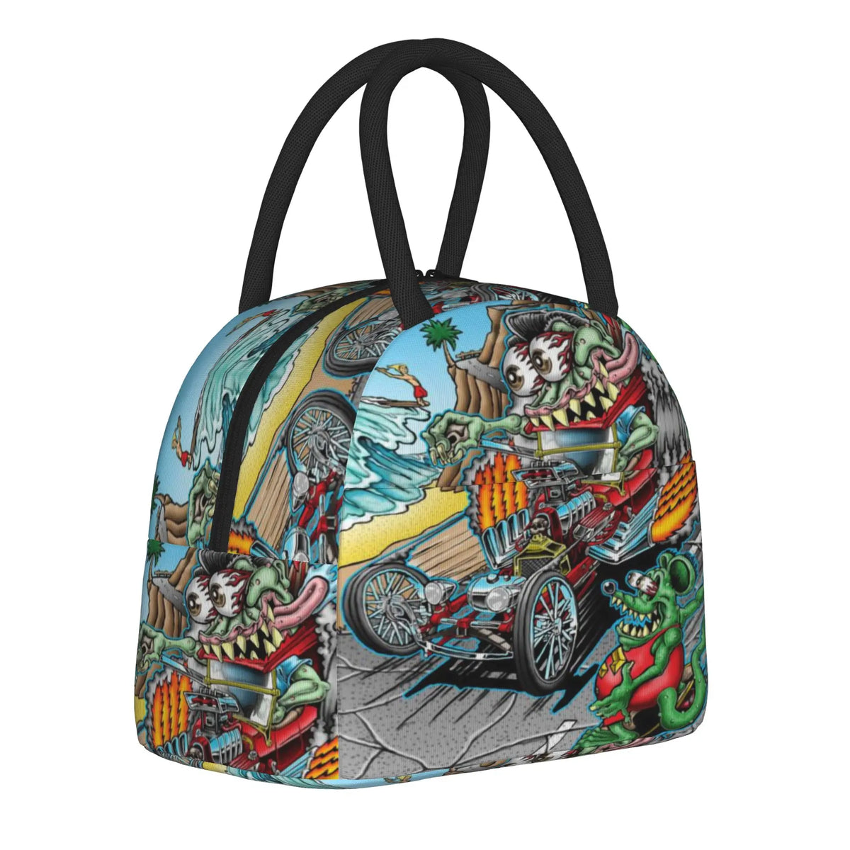 Rat Fink Accessories Insulated Lunch Bag For Outdoor  Food Storage Bag Reusable Thermal Cooler Bento Box