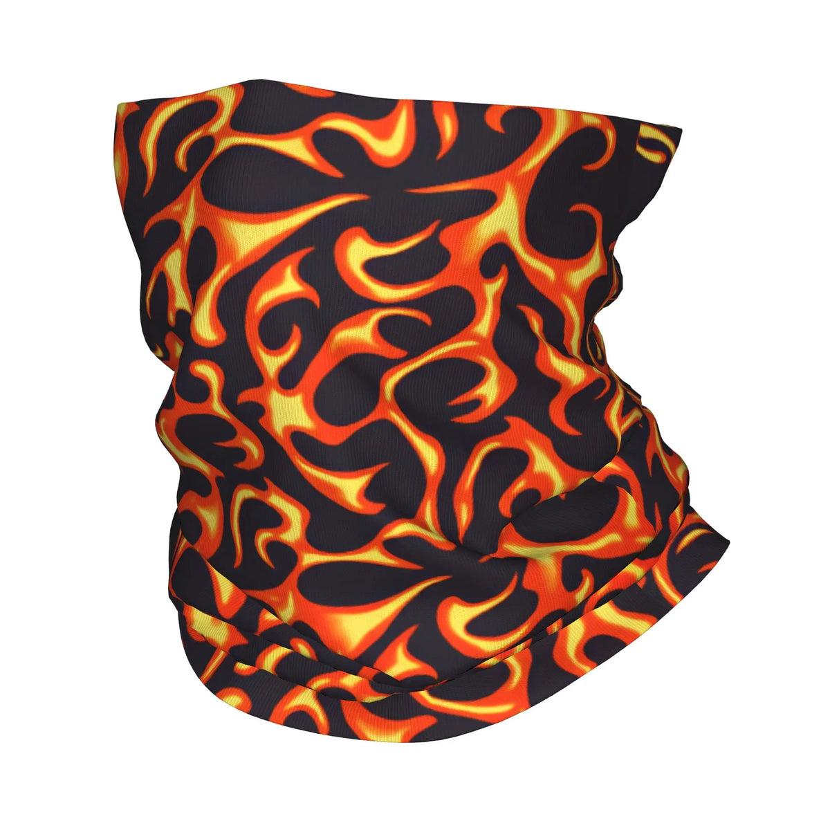Red Flame Spandex Bandana  Fashion Balaclava Summer Riding Fishing Protection Cycling Mask Breathable Tactical Mask