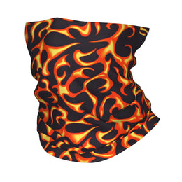 Red Flame Spandex Bandana  Fashion Balaclava Summer Riding Fishing Protection Cycling Mask Breathable Tactical Mask