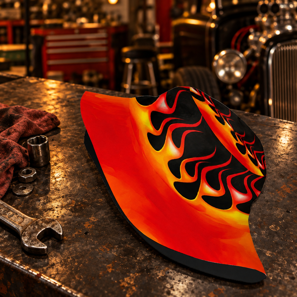 Hot Rod Flame Bucket Hat