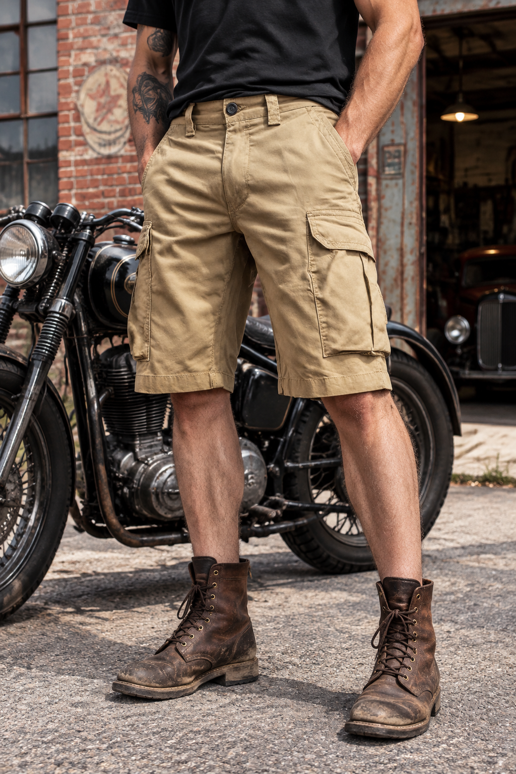 Vintage Cargo Shorts Multi Pocket